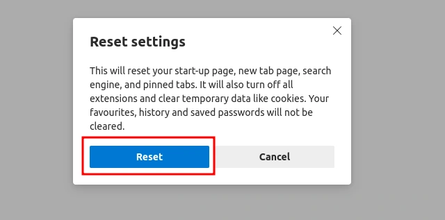 Sign In with Google Not Working in Browser: Fix in 1 Minute 9 Reset settings