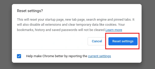 Sign In with Google Not Working in Browser: Fix in 1 Minute 4 reset settings in google chrome