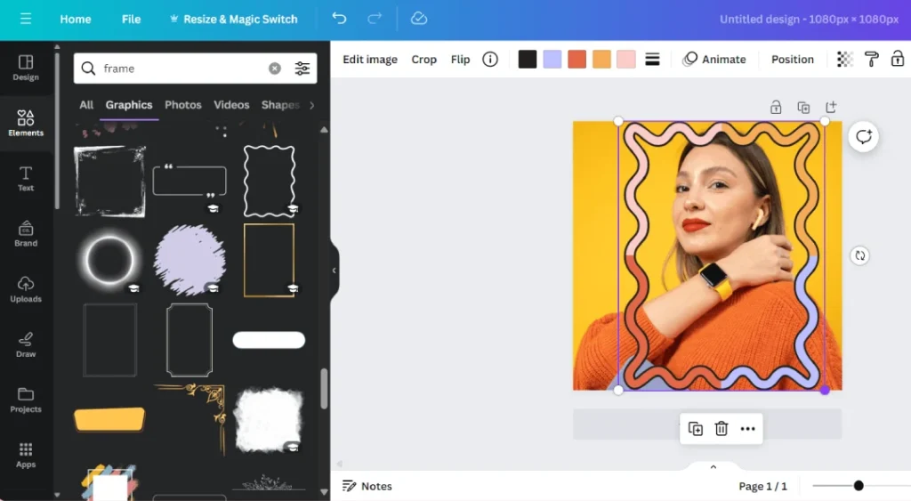 What is Canva? 5 Latest Creative Tips and Trick in 2024 11 Add frames to photos