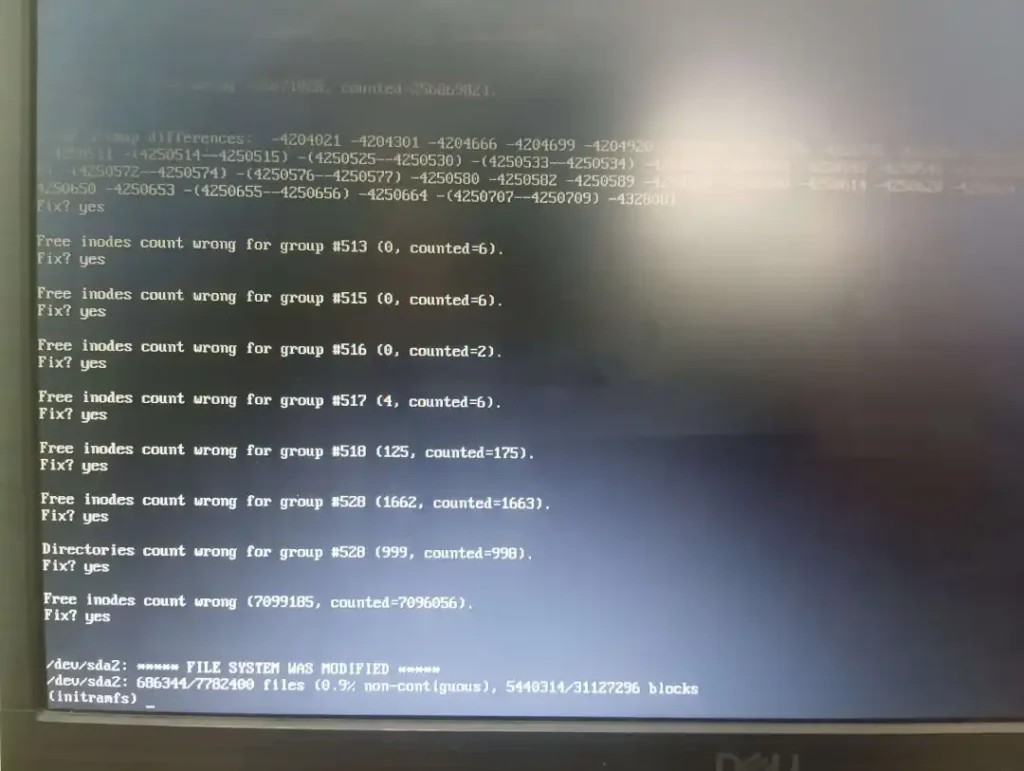 How To Fix Initramfs Error On Boot Menu in any Linux OS 3 Initramfs Error resolved
