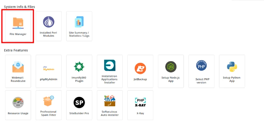 100% Fix WordPress White Screen Error in Easy Steps 4 file manager in direct admin panel