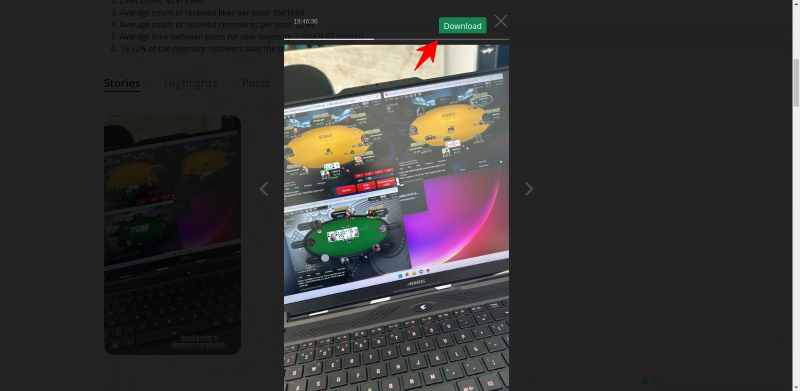 View Instagram Stories Anonymously using InstaNavigation 3 downloading story from instanavigation