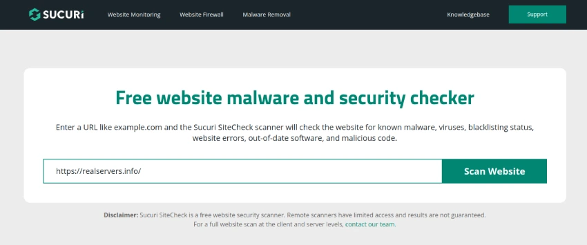100% Fix WordPress White Screen Error in Easy Steps 7 sucuri scan