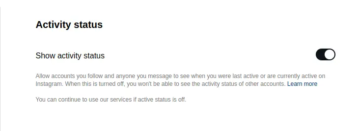 How to Turn Off Active Status on Instagram 9 active status button on instagram