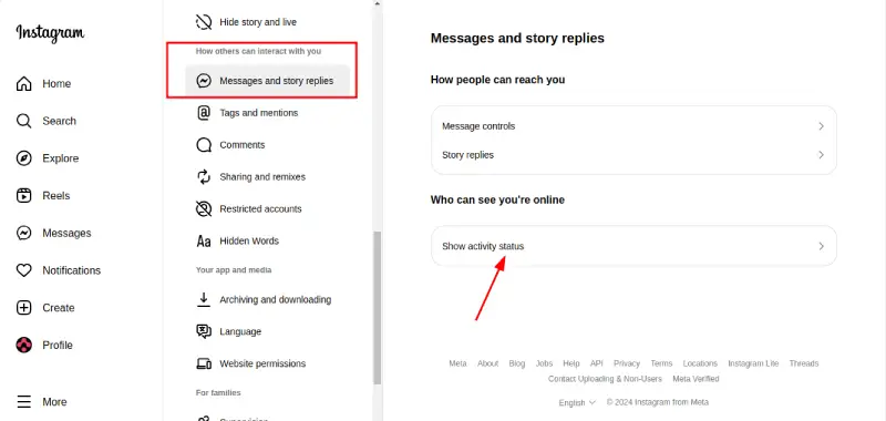 How to Turn Off Active Status on Instagram 8 show active status button on instagram