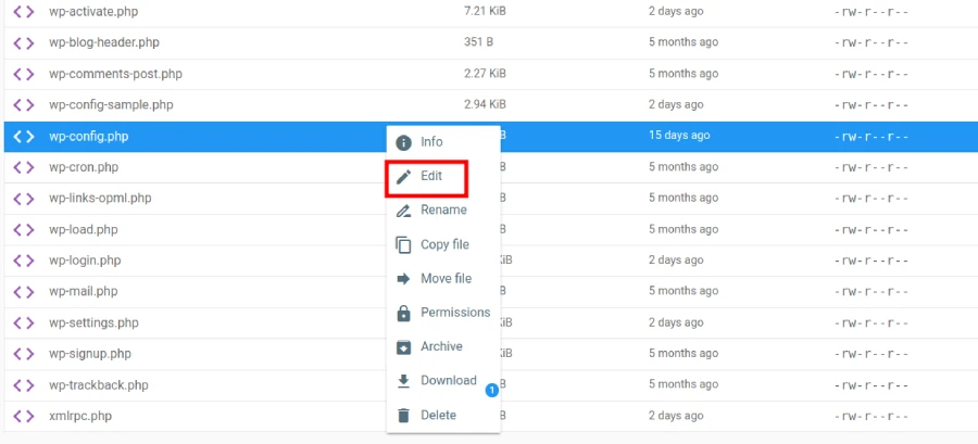 5 Best Ways to Backup WordPress Site Easily 9 wp-config file editing