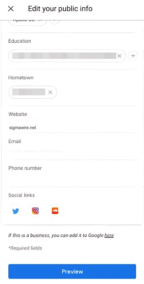 Add Me to Search on Google: Create Google People Card 5 add me to search profile card preview section