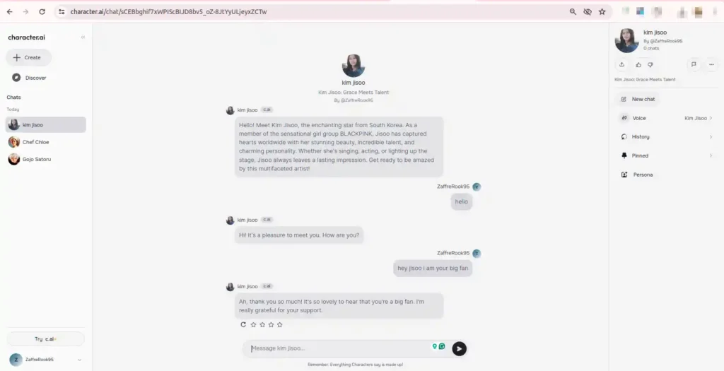 Character AI: Safely Create and Chat with Virtual Personalities 12 start conversation