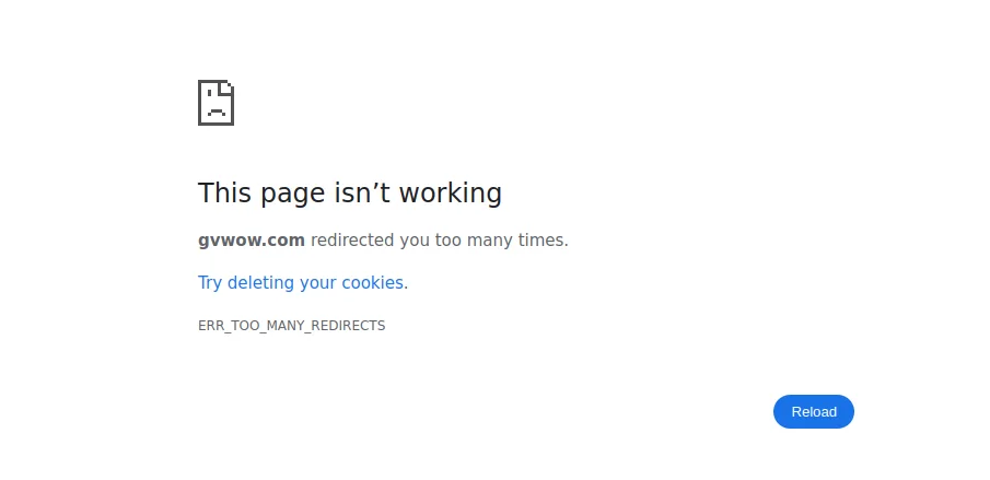 Redirected You Too Many Times