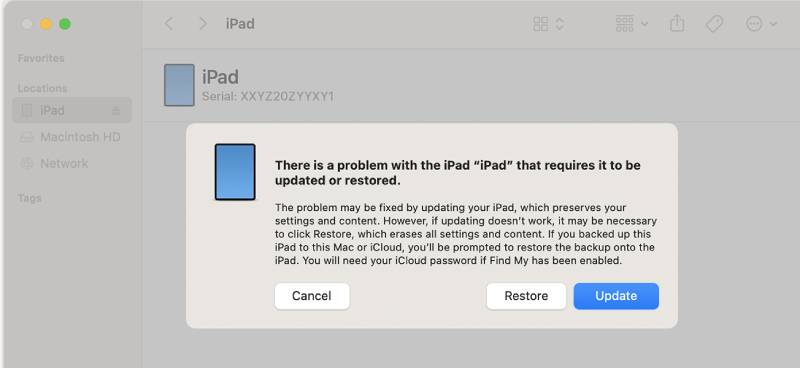 How to Reset Your iPad Without a Password/Passcode Using Your Mac or PC 5 ipad