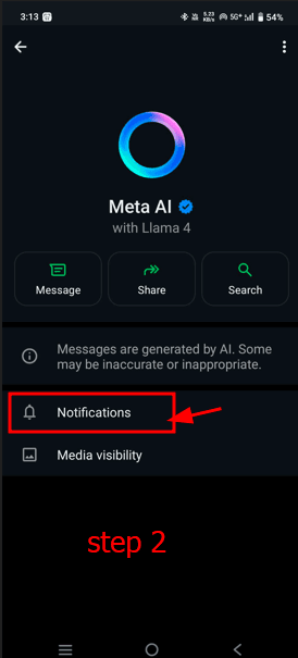 How to Turn off ''Meta Ai'' on Facebook, Instagram, and WhatsApp 9 notification