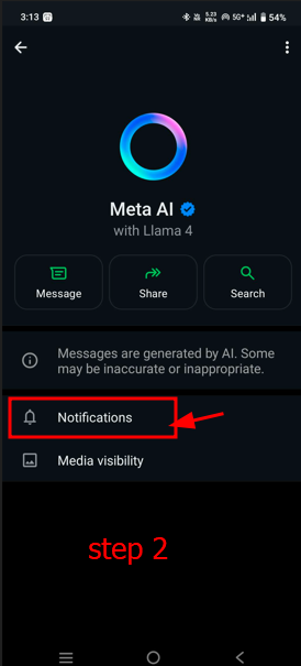 How to Disable Meta Ai in Whatsapp 2 notification 1