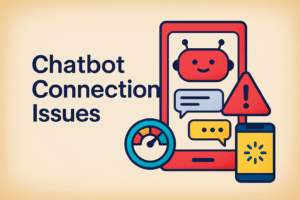 Thumbnail image showing a chatbot interface with an error warning, alongside a network status icon and a device with a loading spinner, representing ChatGPT downtime check.