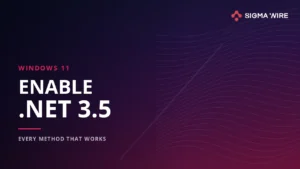 Enable .NET Framework 3.5 on Windows 11