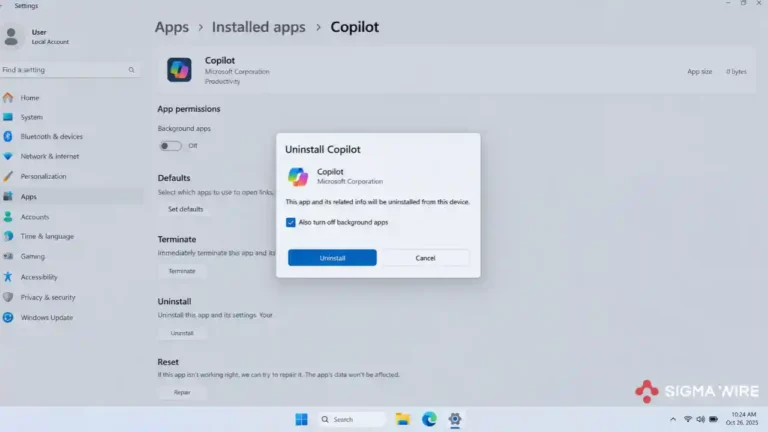 disable copilot windows 11